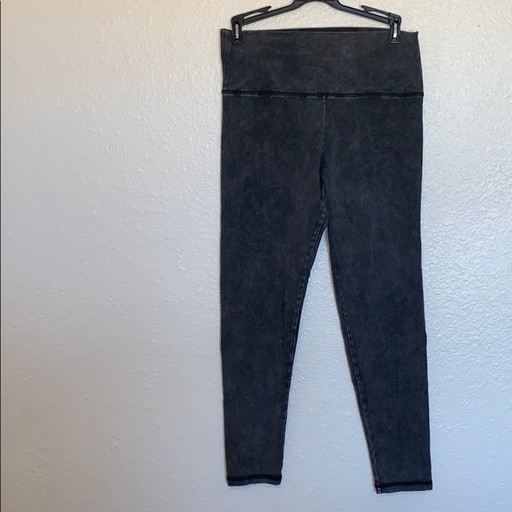 Aerie Acid Wash Grey Leggings Size L 7/8 length